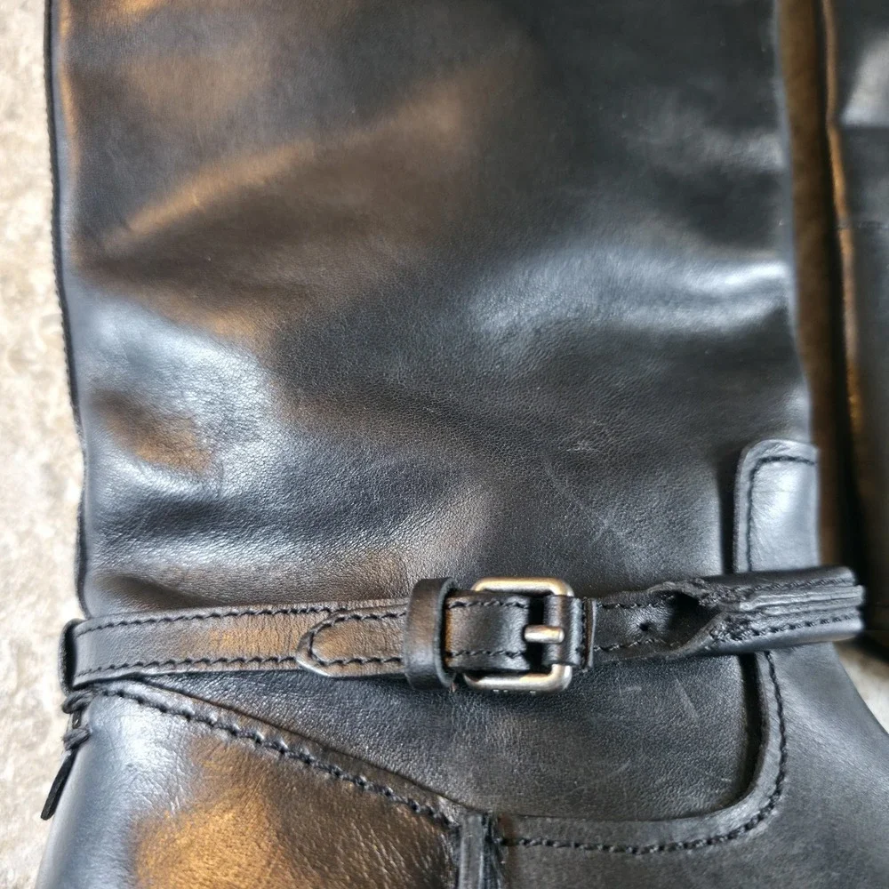 Frye Tall Riding Womens Black Melissa Leather Knee Equestrian High Boot Size 6 B